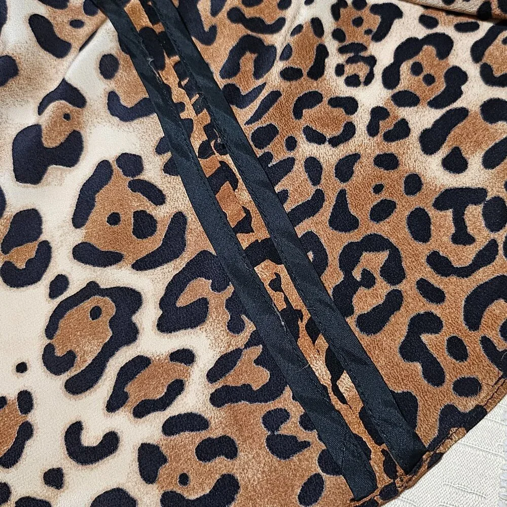 NANETTE LEPORE  LUSCIOUS  100% SILK ANIMAL PRINT DRESS  SIZE 2 - Picture 11 of 14